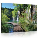 Consalnet Vászonkép, Vízesések az erdőben, 100x75 cm méretben