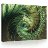 Consalnet Vászonkép, Zöld spirál, 100x75 cm méretben