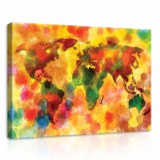 Consalnet Világ Térkép, vászonkép, 70x50 cm méretben