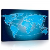 Consalnet Világtérkép, vászonkép, 60x40 cm méretben