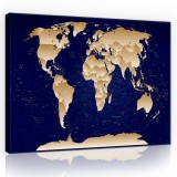 Consalnet Világtérkép, vászonkép, 60x40 cm méretben