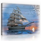 Consalnet Vitorlás hajó, vászonkép, 60x40 cm méretben