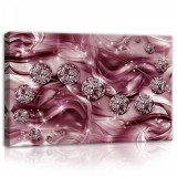 Consalnet Vörös gyöngyös absztrakt, vászonkép, 60x40 cm méretben