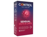 Control - bordázott, pontozott óvszer (12db)