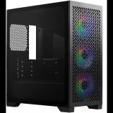 Cooler Master Elite 302 Midi Torony Számítógépház + 3db 120mm ARGB Ventilátor - Fekete (E302-KGNN-S00)