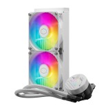 Cooler Master MasterLiquid 240 Core II ARGB All In One Univerzális CPU Vízhűtés - Fehér (MLW-D24M-A18PA-RW)