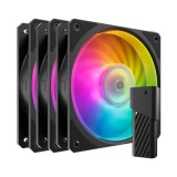 COOLERMASTER Fan Cooler Master - Case Fan - 12cm - Mobius 120P ARGB 3-Pack Fan Kit - MFZ-M2DN-243P2-R1