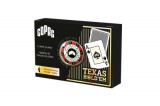 Copag 100% plasztik Texas Hold'em póker kátya + fém osztó gomb