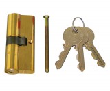 CORBIN Cilinder, zárbetét 35+35mm, bronz rugók,    DIN szabv., 5 csapos kulcs, fényes sárgaréz szín