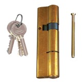 CORBIN Cilinder zárbetét 35+75mm, bronz rugók,    DIN szabv., 5 csapos kulcs, fényes sárgaréz szín