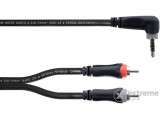 CORDIAL EY 1.5 WRCC 1,5 m, 2 X RCA /1X jack 3,5 mm 90°-os szetreó  kábel