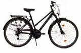 Corelli Nuptse könnyűvázas női trekking kerékpár teleszkópos 18" Fekete