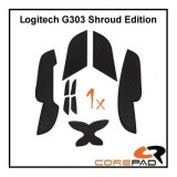 Corepad Soft Grips, Logitech G303 Shroud Edition, Fekete egérbevonat