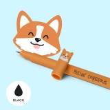 Corgi kutya, radírozható zselés toll fekete tintával (LEGAMI - STATIONERYI - Feelin'Corgeous, 0.7 mm)