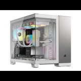Corsair 2500X Mini Tower Extended ATX számítógépház - Fehér fém / Szürke Alu (CC-9011289-WW)