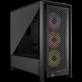 Corsair Frame 4000D RS ARGB Midi Torony Számítógépház + 3db 120mm ARGB ventilátor - Fekete (CC-9011296-WW)