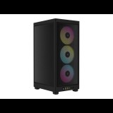 CORSAIR Ház 2000D RGB AIRFLOW Mini-ITX, 3xAF120 RGB SLIM Ventillátorral, SFX Tápegység nélkül, Edzett Üveg, fekete (CC-9011246-WW)