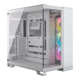 CORSAIR Ház iCUE LINK 6500X RGB, 3x iCUE LINK RX120 RGB Ventilátor, Tápegység nélkül, Edzett Üveg, fehér (CC-9011270-WW)