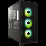 CORSAIR iCUE 4000X RGB Edzett Üveg Mid-Tower Gépház, Fekete (CC-9011204-WW)