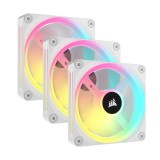 Corsair iCUE LINK QX120 RGB 120mm PWM PC Fans Starter Kit with iCUE LINK System Hub White CO-9051006-WW