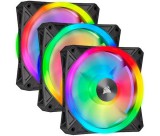 Corsair iCUE QL120 RGB PWM fekete 3db + L. N. Core