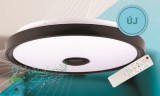 Cosmo 48 W-os, fekete RGBW LED távirányítós mennyezeti lámpa