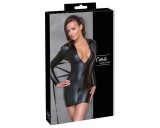 Cottelli Bondage - Fényes hatású ruha, kötözővel (fekete)