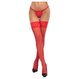 Cottelli - csipkés, virágos combfix (piros)