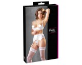 Cottelli - fűzős, csipkés mellemelő szett (fehér)