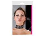 Cottelli - Gyöngyös, strasszos csipke gallér (fekete)