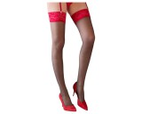Cottelli - harisnya piros csipkés (fekete)