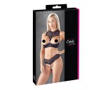 Cottelli - nyitott melltartó szett (fekete)