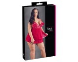Cottelli Plus Size - csipkés, lenge babydoll (piros)