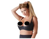 Cottelli Plus Size - merevített mellemelő (fekete)