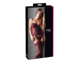 Cottelli - Rózsás fűző és tanga (piros)