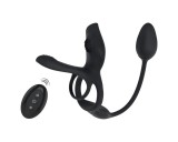 Couples Choice - multifunkciós vibrációs péniszgyűrű (fekete)