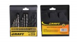 Craft fúrószár készlet 16db-os, vegyes (kőzetfúró, fémfúró, fafúró)