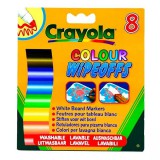 Crayola: 8 db lemosható vastag filctoll fehér táblára