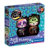 Crazy Chic: Lovely Nail körömlakk állatfigurás ecsetfejjel 2db-os sárga és rózsaszín szett - Clementoni