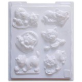 Cre Art Gipsz öntőforma cicás mintával