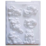 Cre Art Gipsz öntőforma kutyás mintával