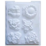 Cre Art Gipsz öntőforma virágos mintával