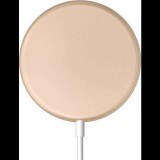Crong CRG-MS15W-GLD MagSafe Vezeték nélküli Hálózati Töltő Adapter 15W - Arany (CRG-MS15W-GLD)