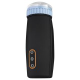 CRUIZR CM05 - akkus, lökő-szívó maszturbátor (fekete-kék)