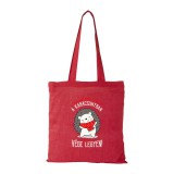 Csak egy dolgot várok a karácsonyban V2 - Bevásárló táska piros