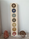 Csakra Mandala fali lámpatest fából