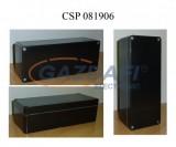 CSATÁRI PLAST CSP081906 poliészter doboz, üres, 80x190x60mm, IP 65 fekete, halogénmentes