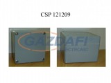 CSATÁRI PLAST CSP121209 poliészter doboz, üres, 120x120x90mm, IP 65 fekete, halogénmentes