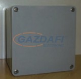 CSATÁRI PLAST CSP161609 poliészter doboz, üres, 160x160x90mm, IP 65, szürke, halogénmentes
