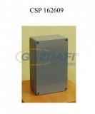 CSATÁRI PLAST CSP162609 poliészter doboz, üres, 160x260x90mm, IP 65 fekete, halogénmentes